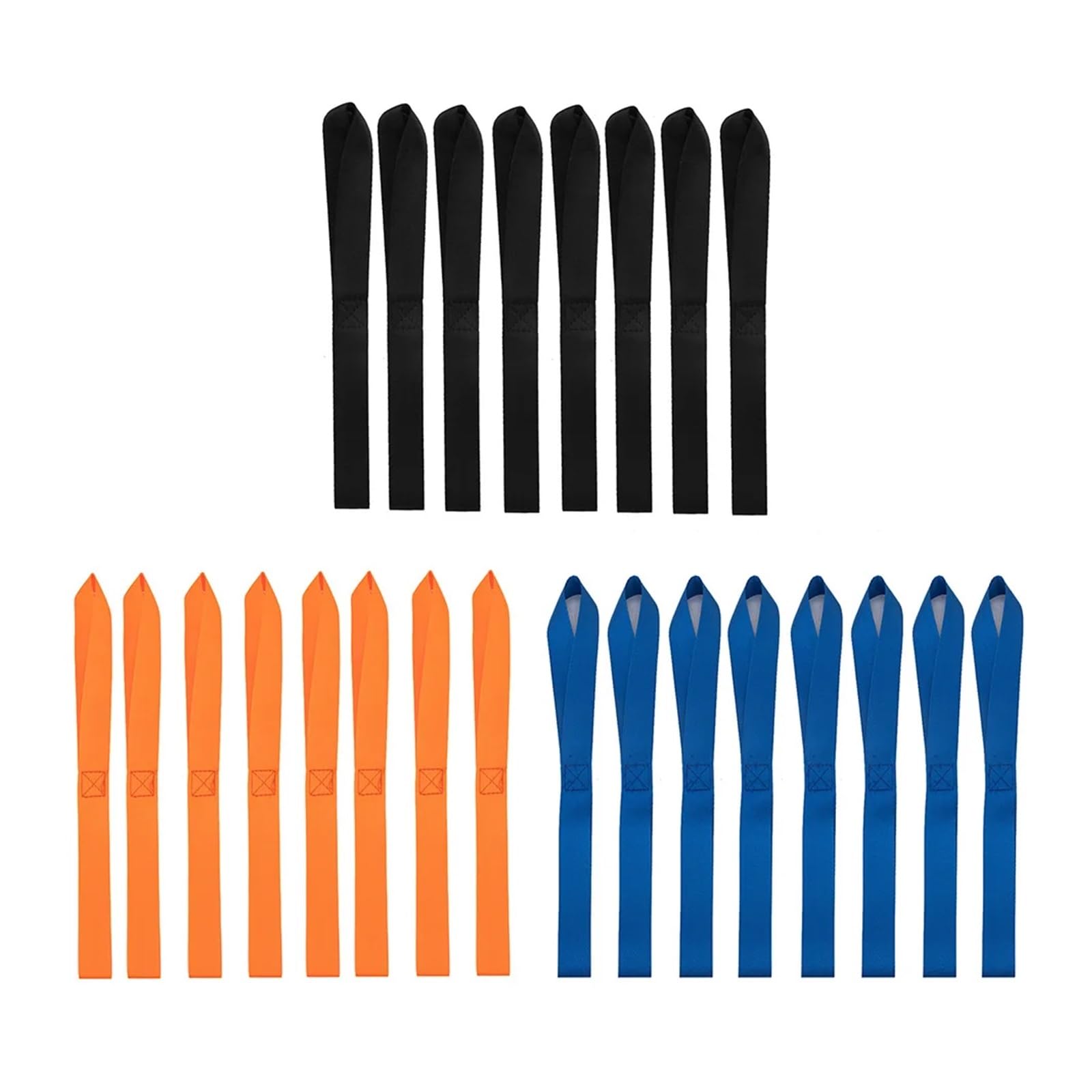 Zurrgurte, 13x1 Zoll Zurrgurt Leicht zu installierende Personen Soft Loop 8er-Pack Autoelemente zur Sicherung von ATV-Motorrädern(Black 2Batteries)