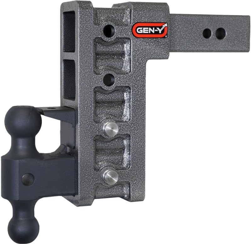 GEN-Y Hitch GH-1624 MEGA-Duty 2.5" Shank 9" Drop 3.5K TW 32K Hitch and GH-0161 Dual-Ball and GH-0162 Pintle Lock