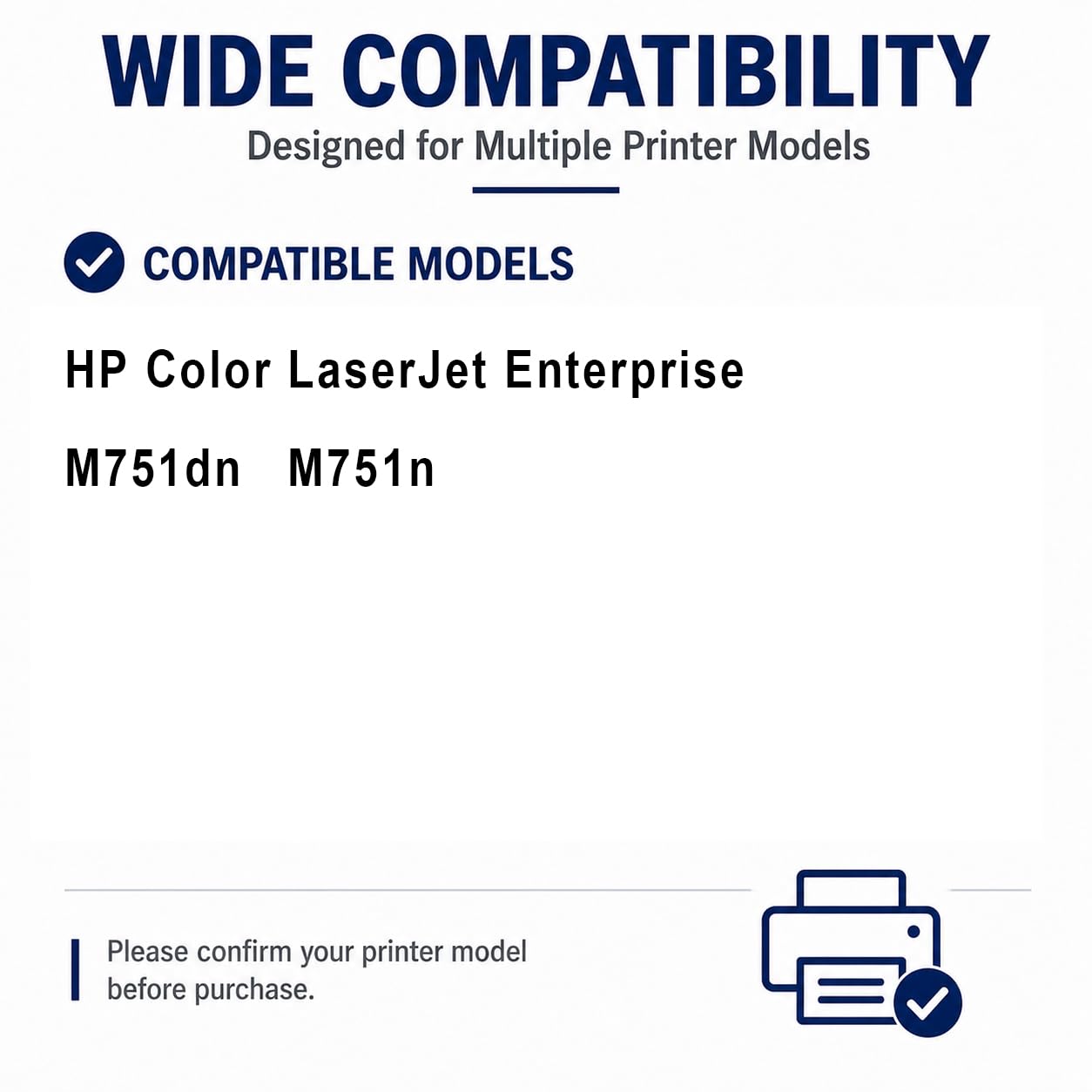Remplacement de la Cartouche de Toner Compatible à Haut rendement 658A pour W2000A avec la dernière Puce, Convient à l'imprimante Laser HP Color LaserJet Enterprise M751dn 751n, Noir