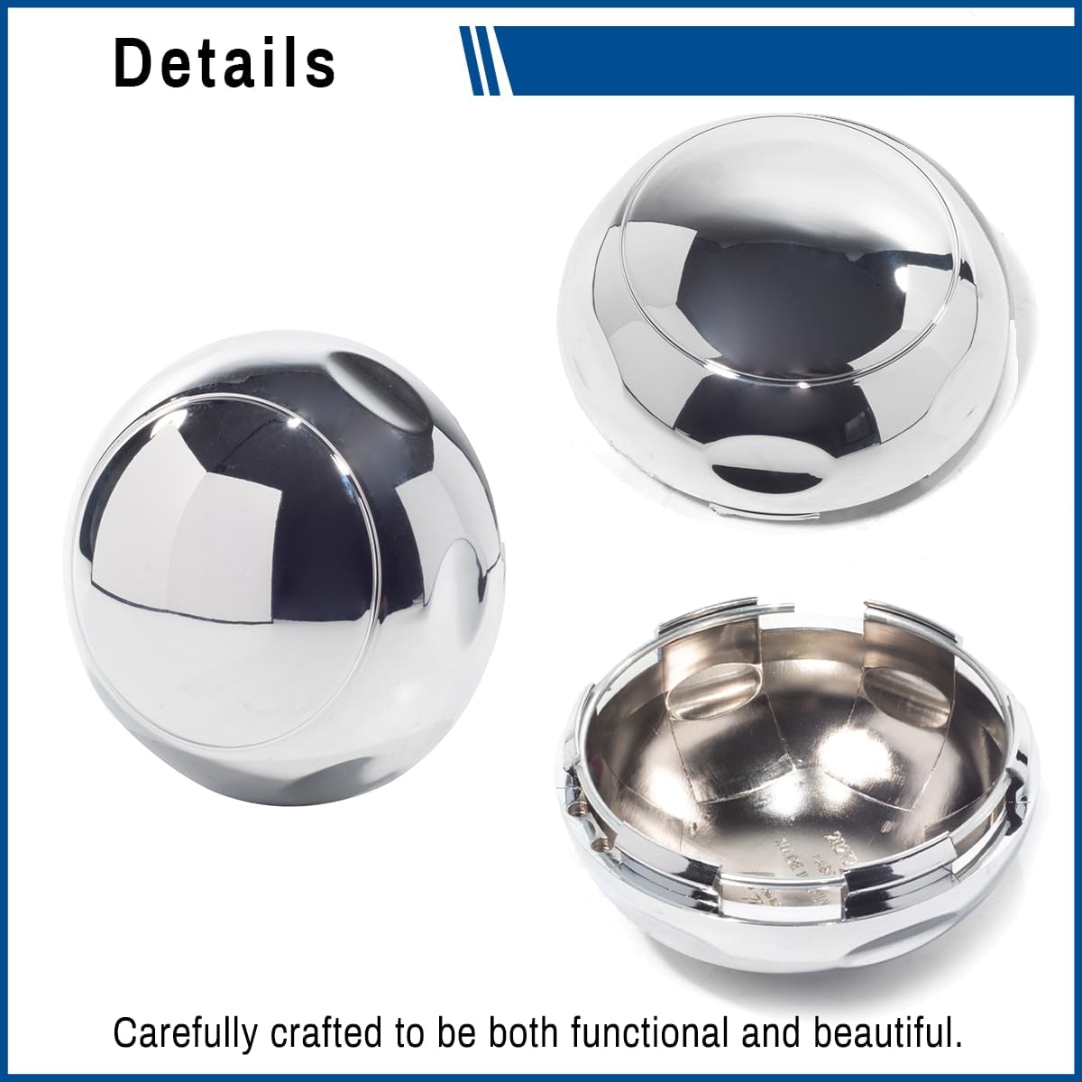 3.19Inch 81MM Wheel Center Cap for American Eagle Alloys Acc Wheels Rim Hubcap Replacement Covers 3130 Acc 3130 06 C-608, 4PCS, Chrome