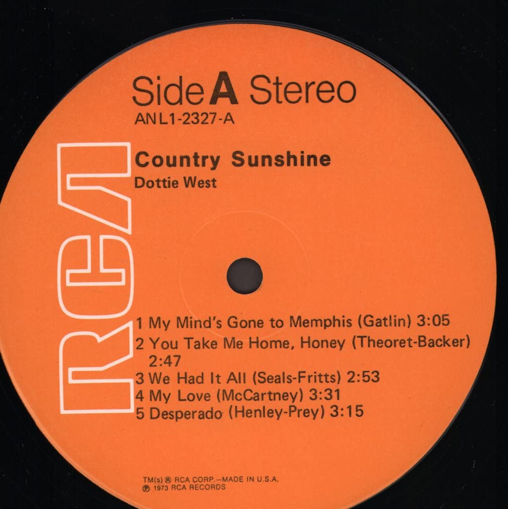 COUNTRY SUNSHINE 7 INCH (7" VINYL 45) UK RCA 1973
