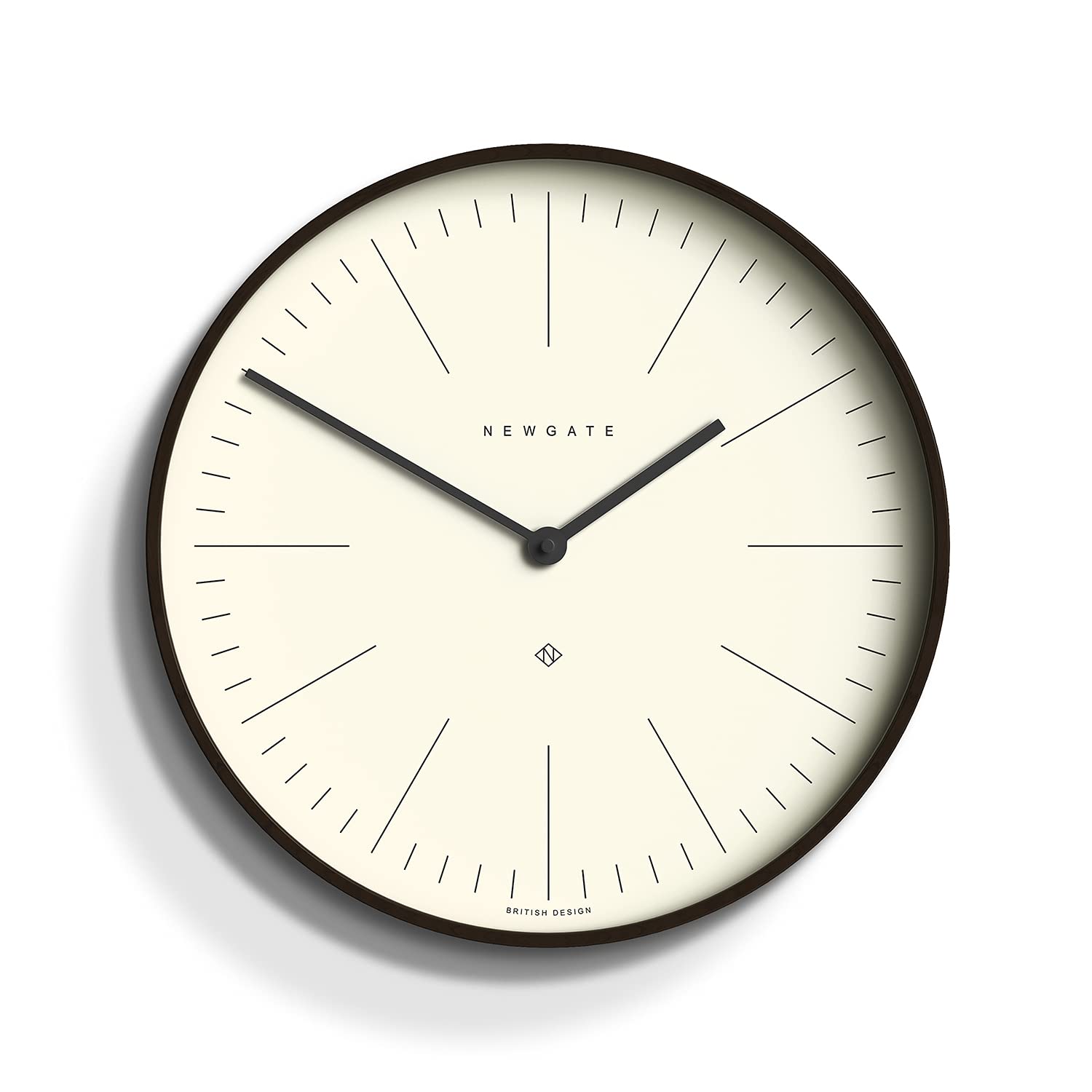 Horloge murale moderne NEWGATE avec boîtier en bois noble