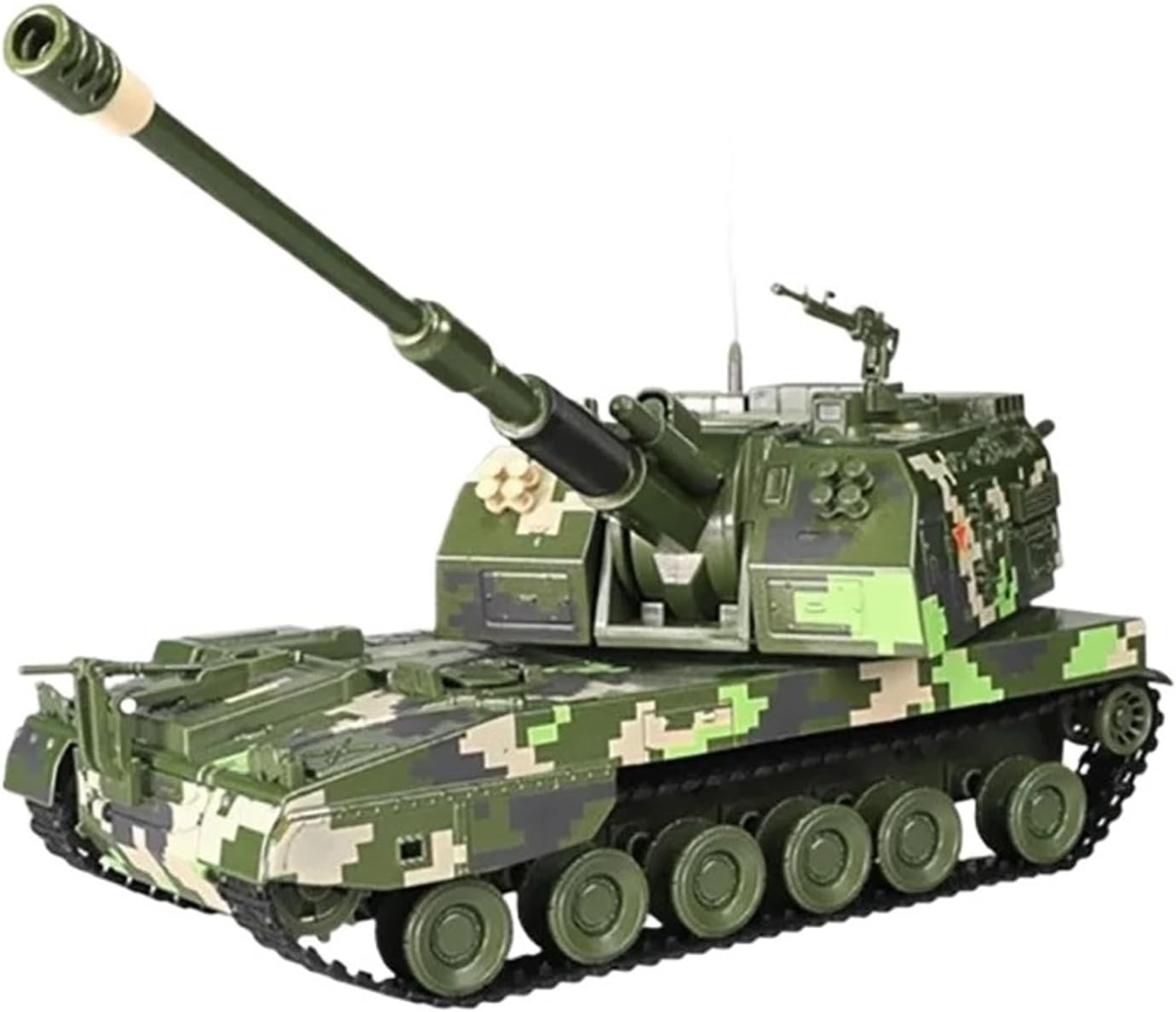 Realistic Tank 1:50 Scale for 05A 155 Howitzer Camouflage Tank Model Kit Static Die Casting Collectible Ornaments Static Tank Model