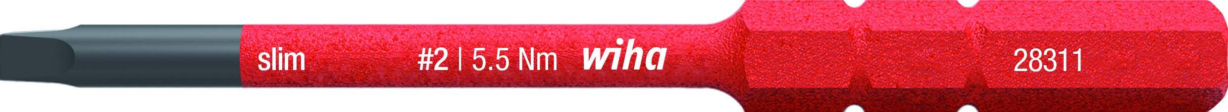 Wiha True Red 2831 Slimbit Electric Robertson 2 X 75 Mm, (2831172)