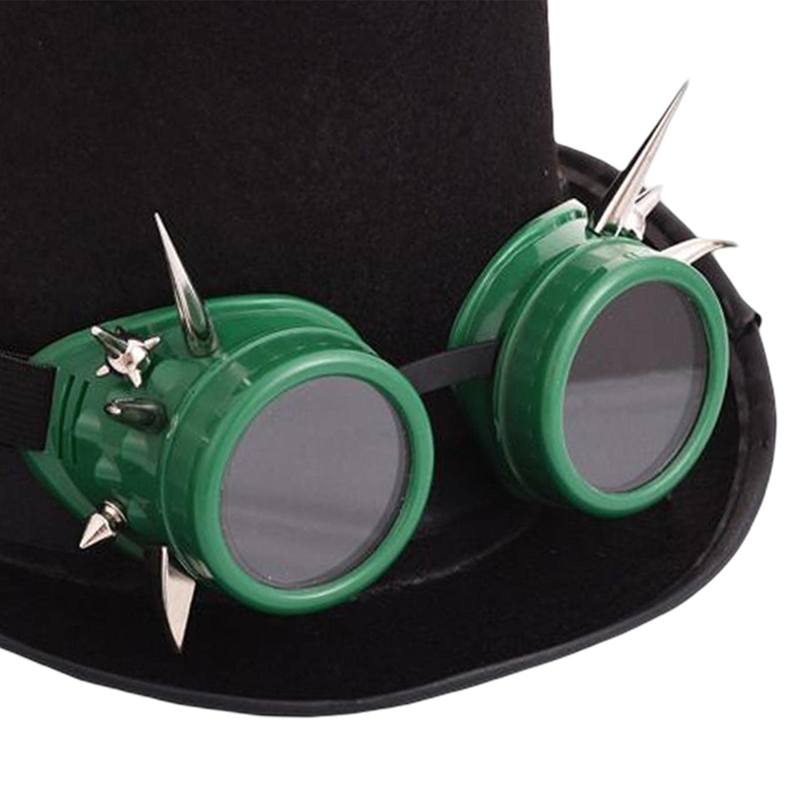 Sombrero Steampunk Accesorio de Cosplay Gótico Sombrero Fedora Trilby Goggles Desmontables de Fieltro Adecuado para