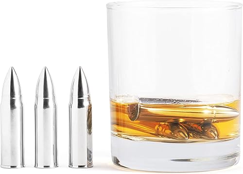 Miniatura 2 de Outset Juego de piedras de whisky de acero inoxidable, 6 municiones en forma de estuche