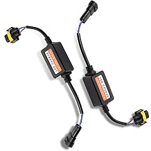 MLY 2 PCS LED Headlight Canbus Decoder, H11/H8/H9 Anti Flicker Capacitor Error Code Light Decoder, Anti Flicker Capacitor Decoder Harness for LED Light Bulb Adaptor Black