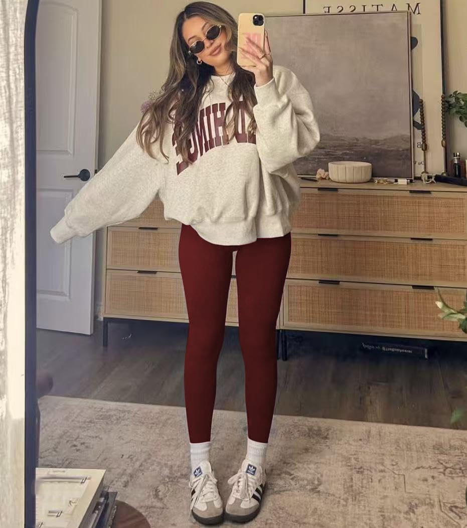 ZFLM Women's Yoga Pants High Waist Velvet Casual Warm Tight Women's Athletic Pants - Image 5