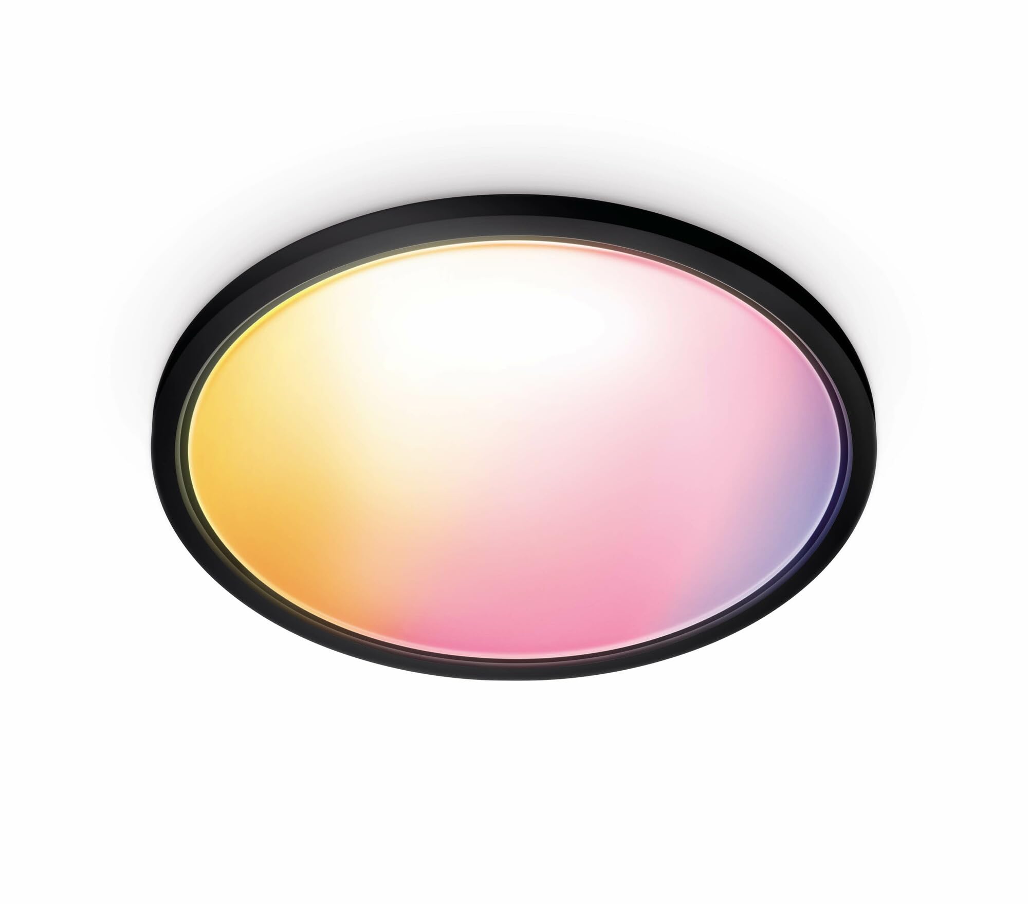 WiZ Smart LED Superslim Ceiling Light Colour 2600lm (Black), diameter 423 mm