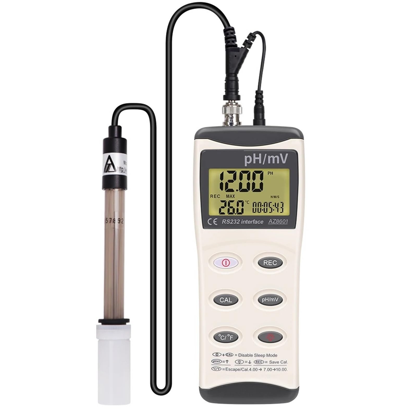 PH Meter PH ORP Mv Temp Tester Water Quality Tester Waterproof High Precision Water Monitor for Aquarium Aquaculture