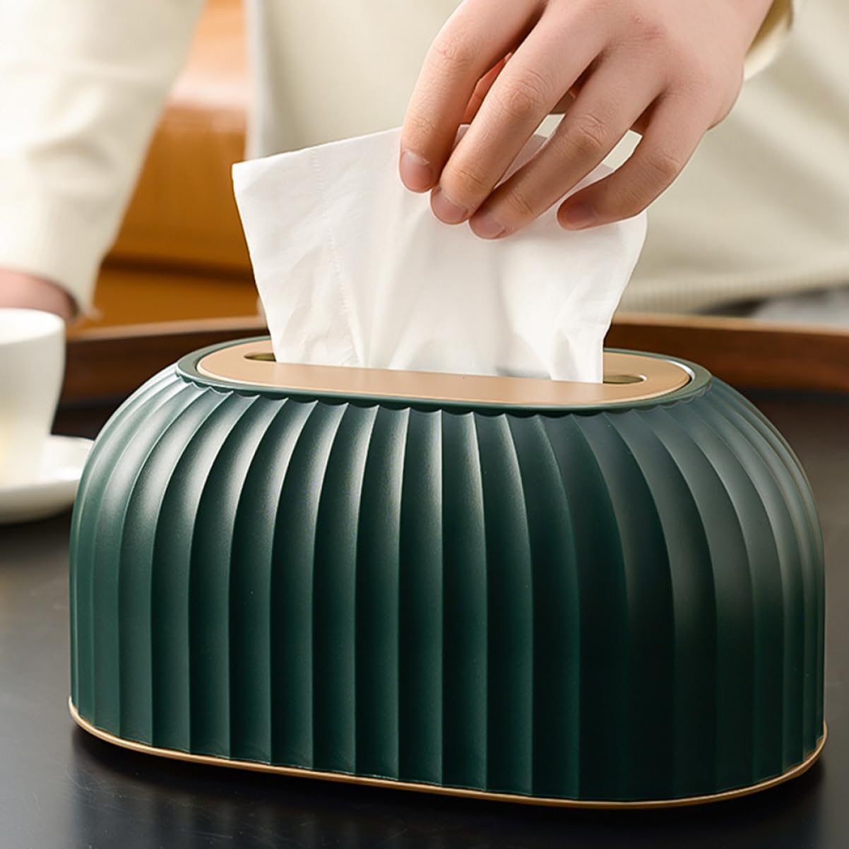 Garneck Tissue Box Cover Paper Tissue Dispenser Multi-Functional Office Home Car Restaurant