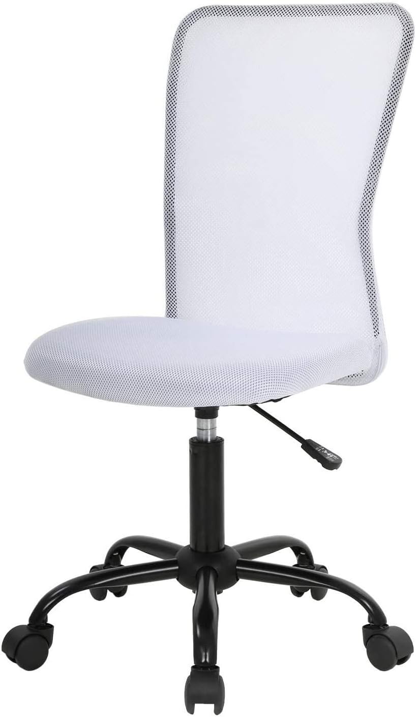 Ergonomic Cute Mesh Office Chair, Armless Lumbar Support