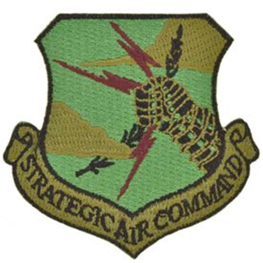 United States Air Force USAF Strategic Air Command Embroidered Patch, with Iron-On Adhesive (Subdued)