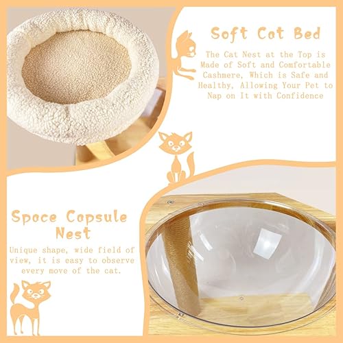 Miniatura 2 de Árboles para gatos, torre moderna para gatos de 35.4 pulgadas, árboles para gatos y torres para gatos grandes, con postes rascadores para cubrir