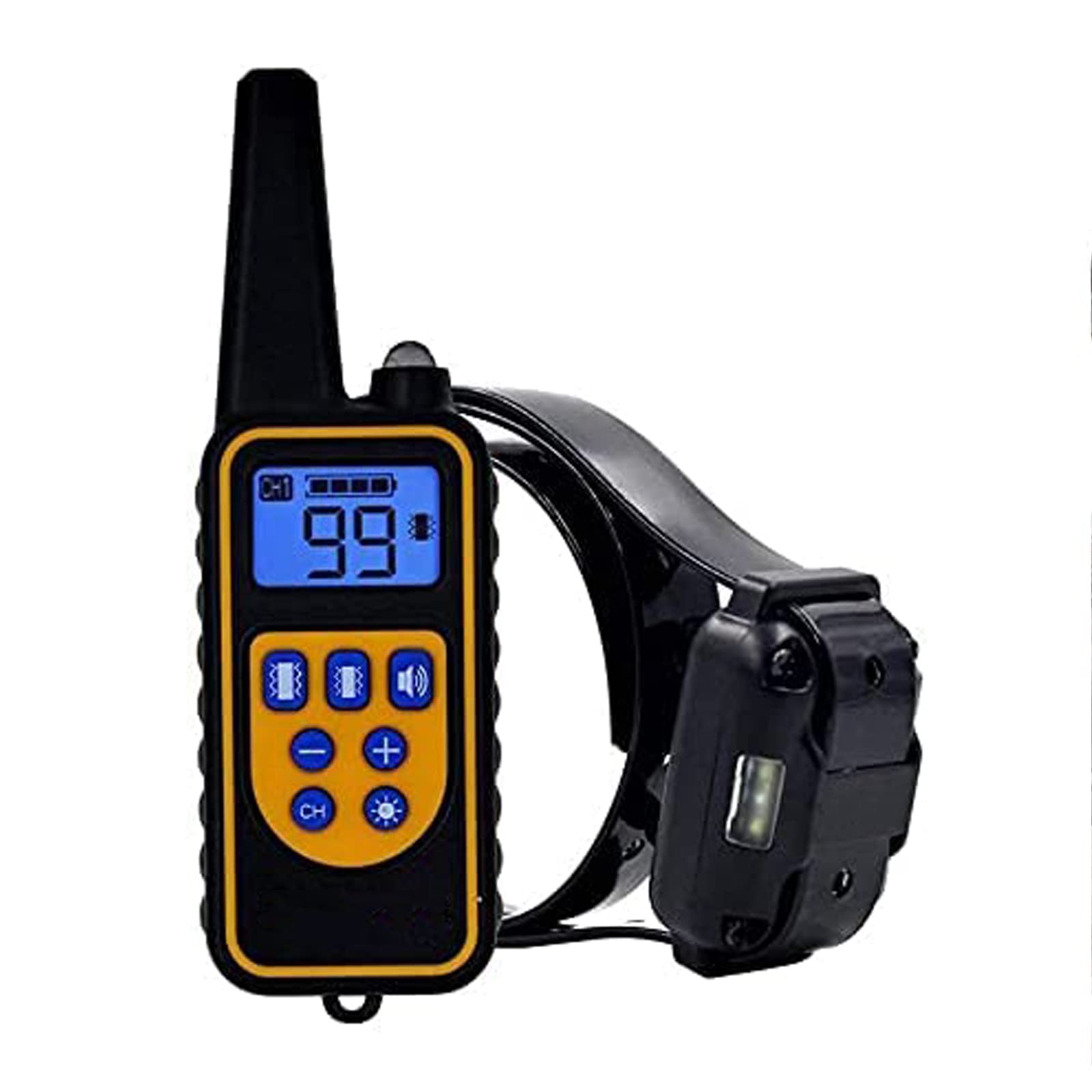 JIXIN Collar de adiestramiento para Perros con Control Remoto inalámbrico, Dispositivo de adiestramiento de Perros a Prueba de Agua para el hogar Collar de Perro Vibrante / 500 Metros de Alcance