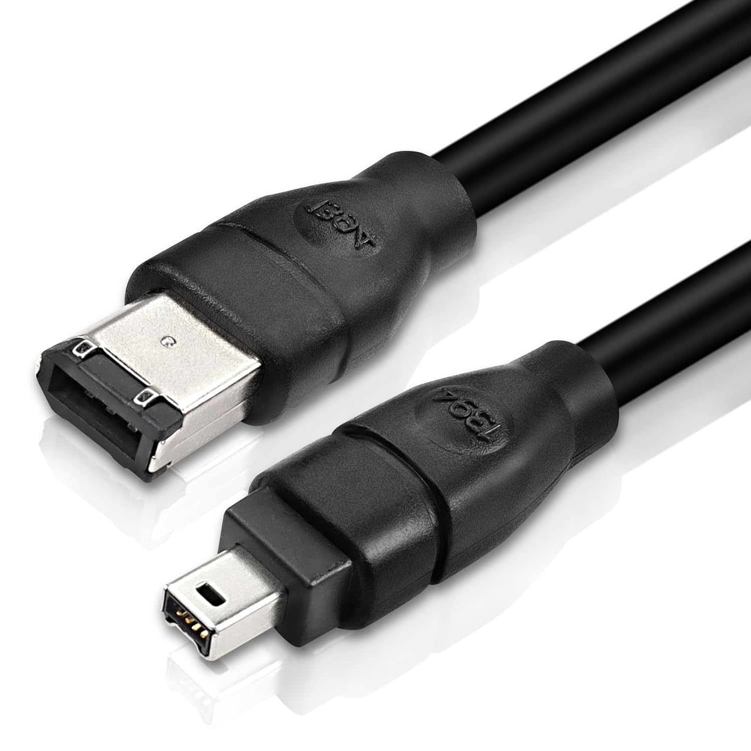 CABLEPELADO - Cavo FireWire 400 da 4 pin a 6 pin, 1,8 m, colore: nero