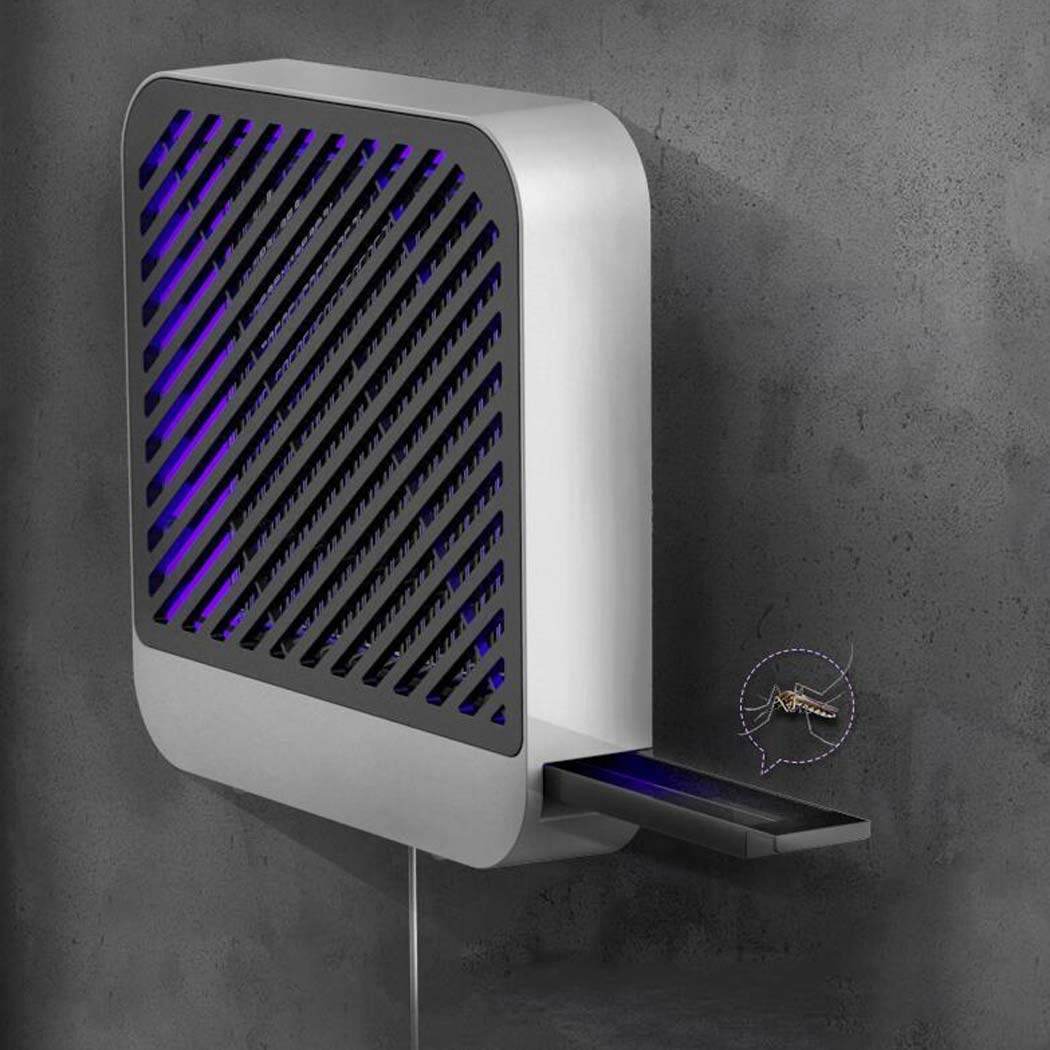 Trappola per zanzare Luce UV a parete per zanzare e insetti, Zapper elettronico per zanzare da interno con interruttore facile da tirare e vassoio staccabile per cucina domestica Giardino Garage Pat