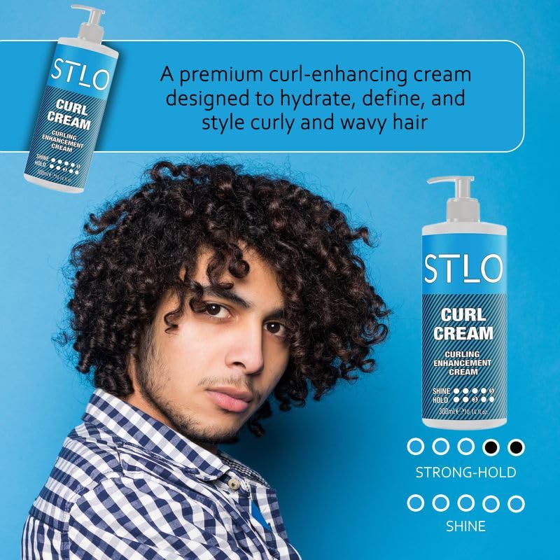 STLO Moisture Rich Curl Cream - Enhances Shine and Frizz Control - Defines Natural Curly Hair 300ml - Image 5