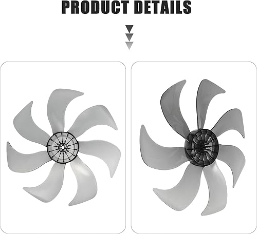Miniatura 8 de DOITOOL Cuchillas de ventilador de repuesto, accesorio de ventilador de mesa de 14 pulgadas con tuerca de plástico para piezas de pedestal de pie,