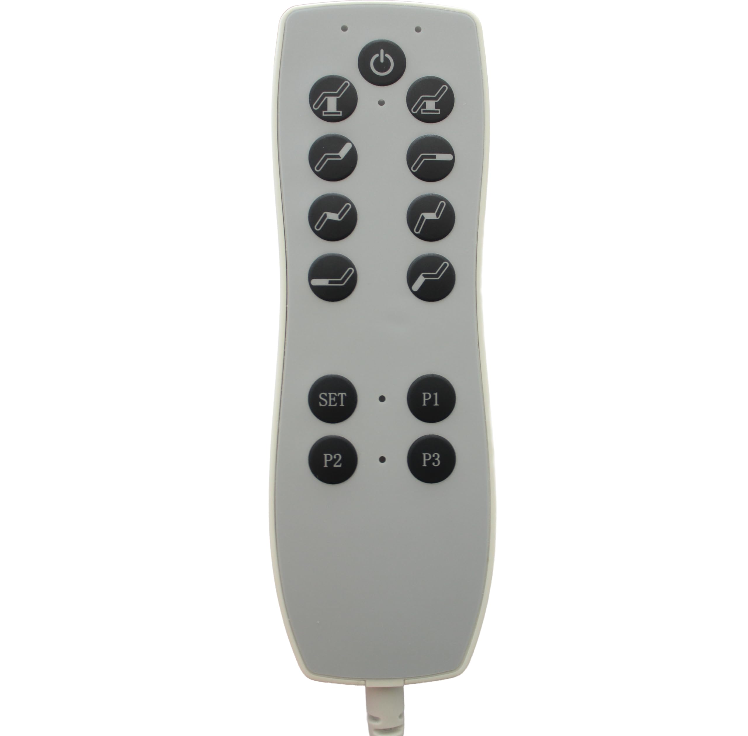 Medeo Kosmetikliege Vollelektrisch 4 Motoren Heizung Display drehbar LED Grau L06686H (Perlweiß)