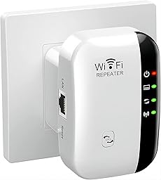 2026 WiFi Extender, WiFi Booster, WiFi Repeater, Covers Up to 3000 Sq.ft and 45 Devices, Internet Booster - with Ethernet Port, Quick Setup, Home Wireless Signal Booster, UK plug (White2026, S)