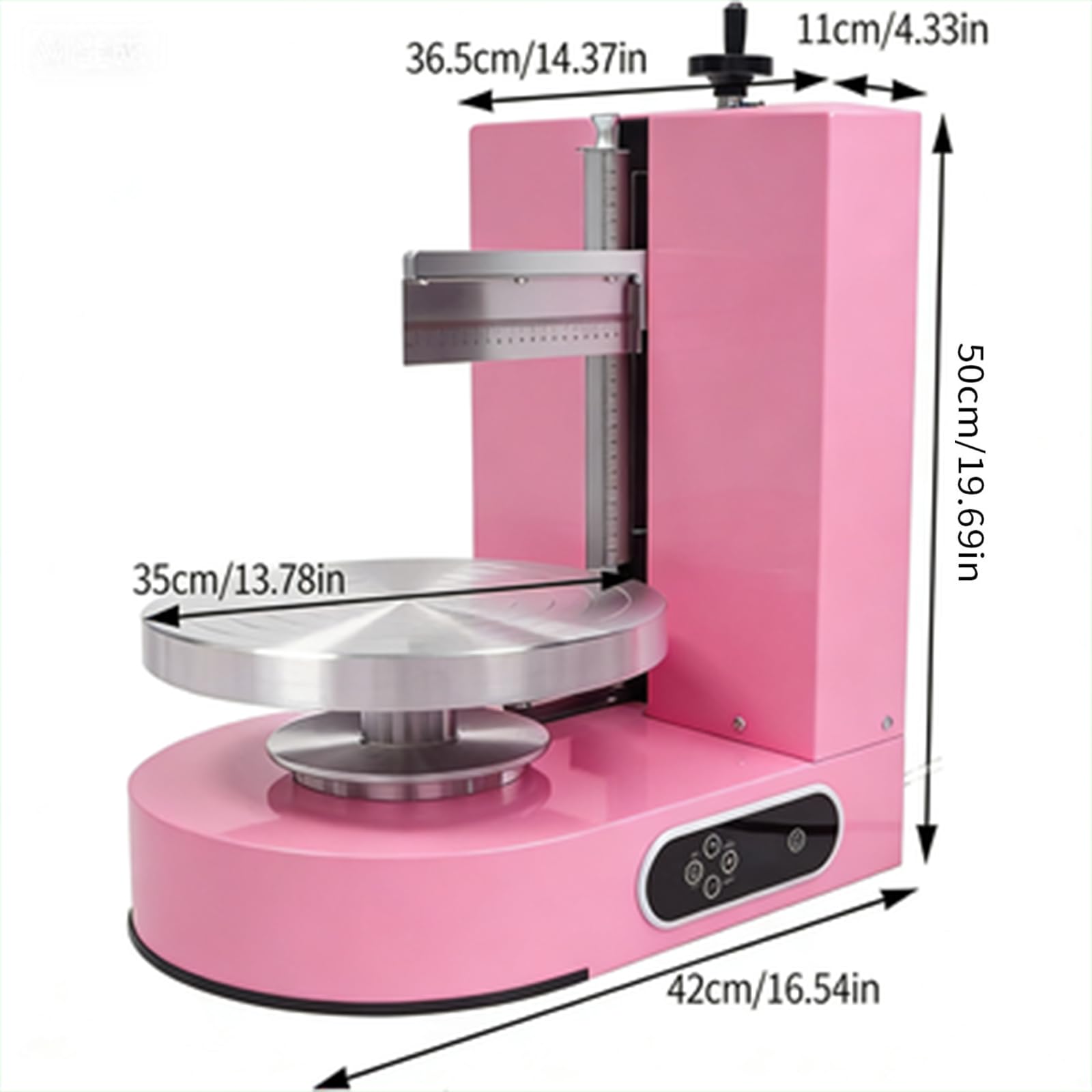 Máquina Automática Formación Hielo para Tartas Cumpleaños Raspador Tartas Ajustable 4a12 Pulgadas Máquina para Decorar Pasteles Formación Hielo para Tartas Cumpleaños,002