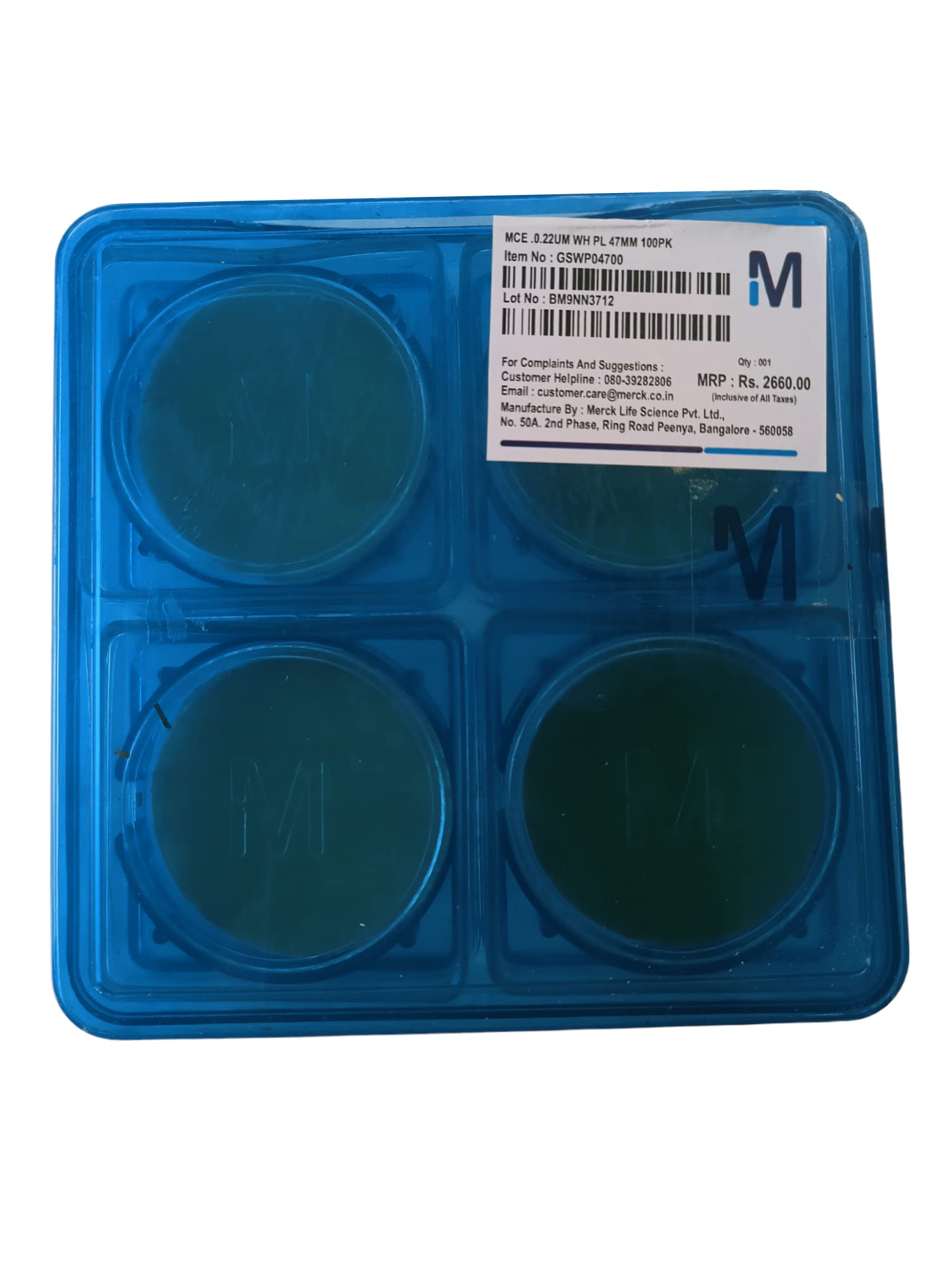 Membrane Filter Papers 0.22 Micron Nelone Nylon 47 Mm 100 Pcs miIIipore Durapor