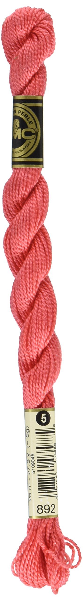 DMC 115 5-892 Pearl Cotton Thread, Medium Carnation, Size 5