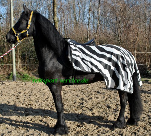 Bucas Buzz-Off Zebra Riding M évite les piqûres de taons à cheval