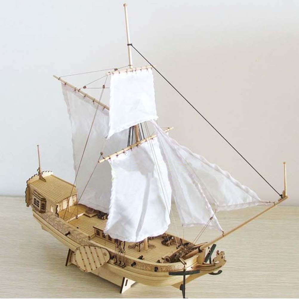 Calayu Kit de modelo de barco de madera, modelo de madera de bricolaje modelo de barco de vela rompecabezas de juguete modelo de decoración para el hogar