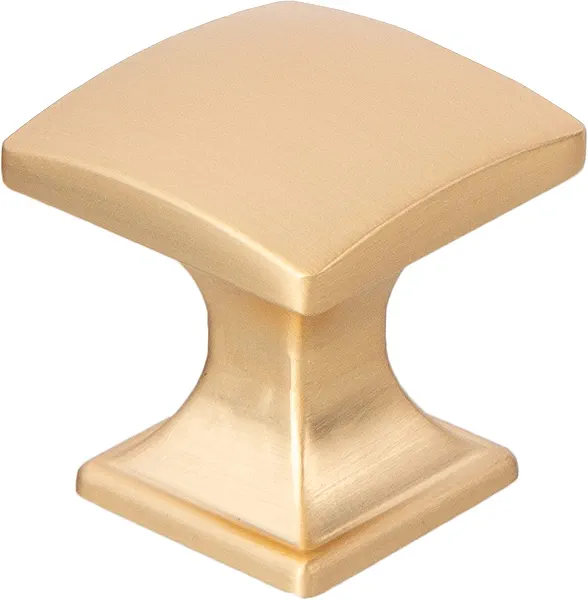 Ilyapa Rounded Square Cabinet Knob, Gold 25 Pack 1 inch Kitchen Cabinet Knob Drawer Pull Handle Hardware