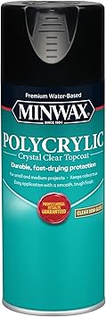 Minwax 34444000 Polycrylic Protective Finish Spray for Wood, Clear Semi-Gloss, 11.5 oz. Aerosol Can