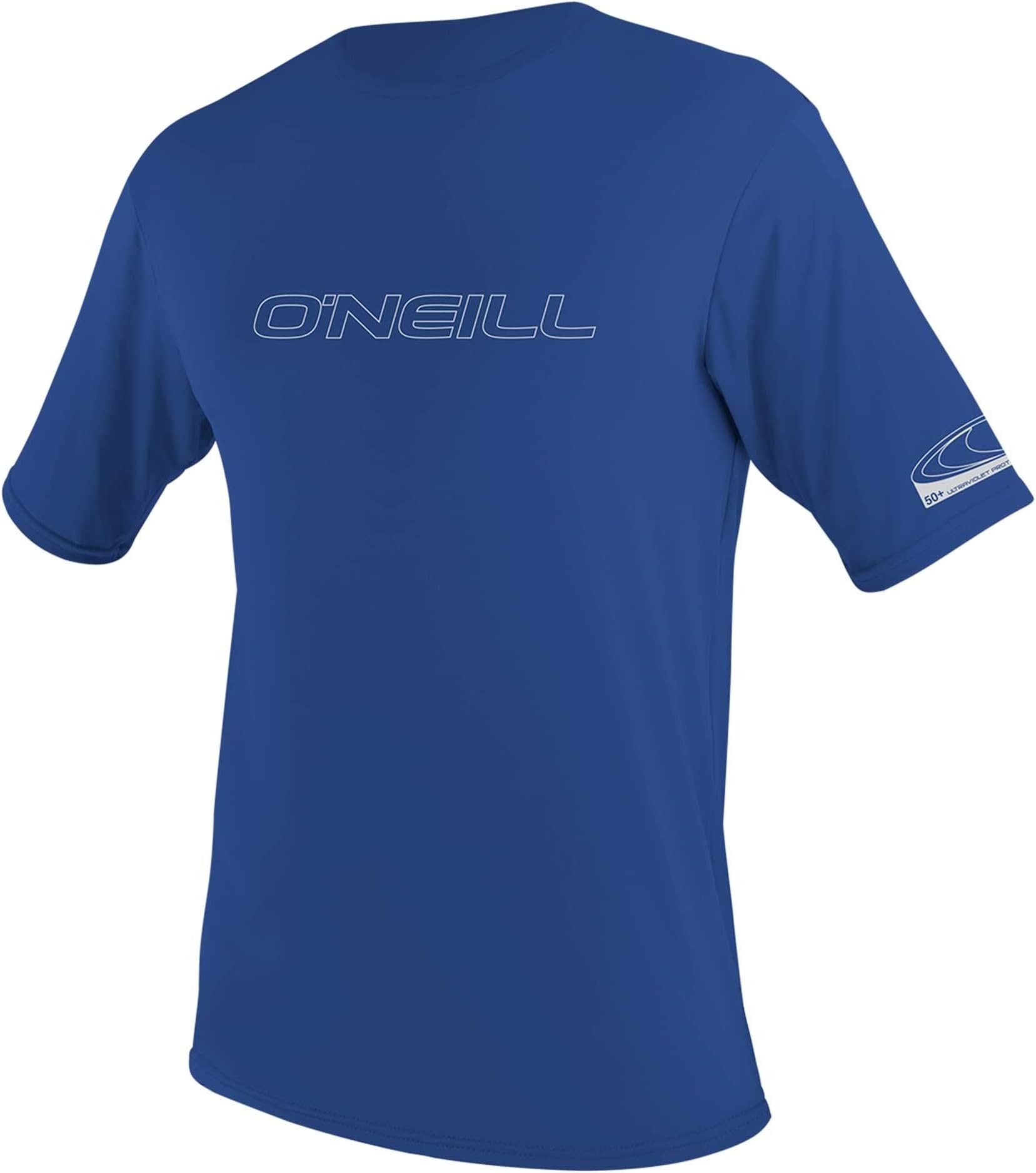 O'Neill Wetsuits Men's Basic Skins UPF 50+ Short Sleeve Sun Shirt, Royal, Small