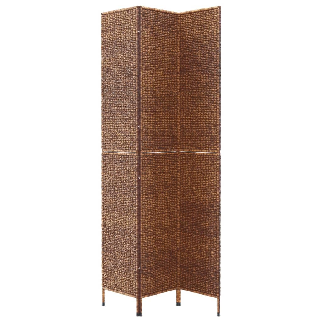 Divisor de habitación Hyacinth de agua marrón de 3 paneles, pantalla de privacidad plegable de 122 x 180 cm, partición de estilo rústico tejida a mano para dormitorio, sala de estar, oficina