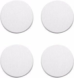 Wideskall® White Round Door Knob Wall Shield Self Adhesive Protector (3" inch Standard Size, 4.0, Count)