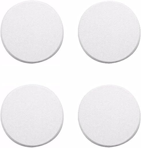 Wideskall® White Round Door Knob Wall Shield Self Adhesive Protector (3" inch Standard Size, 4.0, Count)