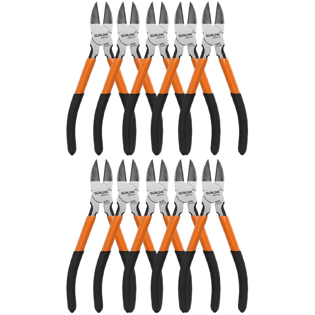 Lot de 10 coupe-fils de 15,2 cm, coupe-fil de précision, coupe-fil à ressort ultra tranchant, coupe-cravate, coupe-fil pour la fabrication de bijoux et les travaux manuels, poignée
