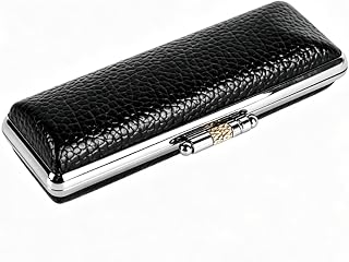 PU Leather Metal Stamper Organiser with Velvety Fabric Lining Stamper Holder Container for Business Traval Daily Use Dense Seal Planner