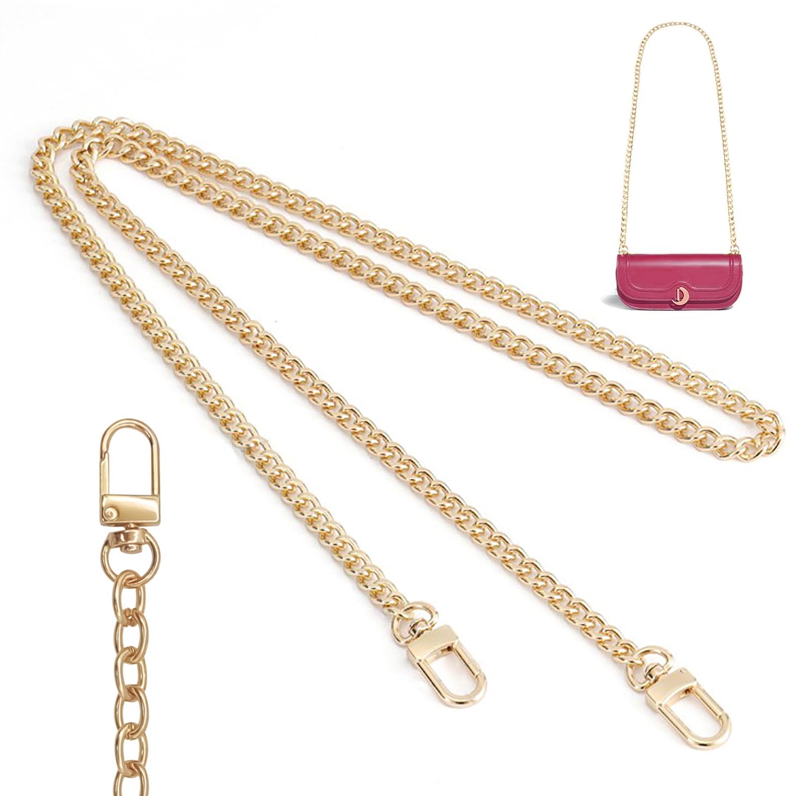 Lot De 12 Sangles De Chaîne De Sac à Main Plates En Métal Pour Sac à