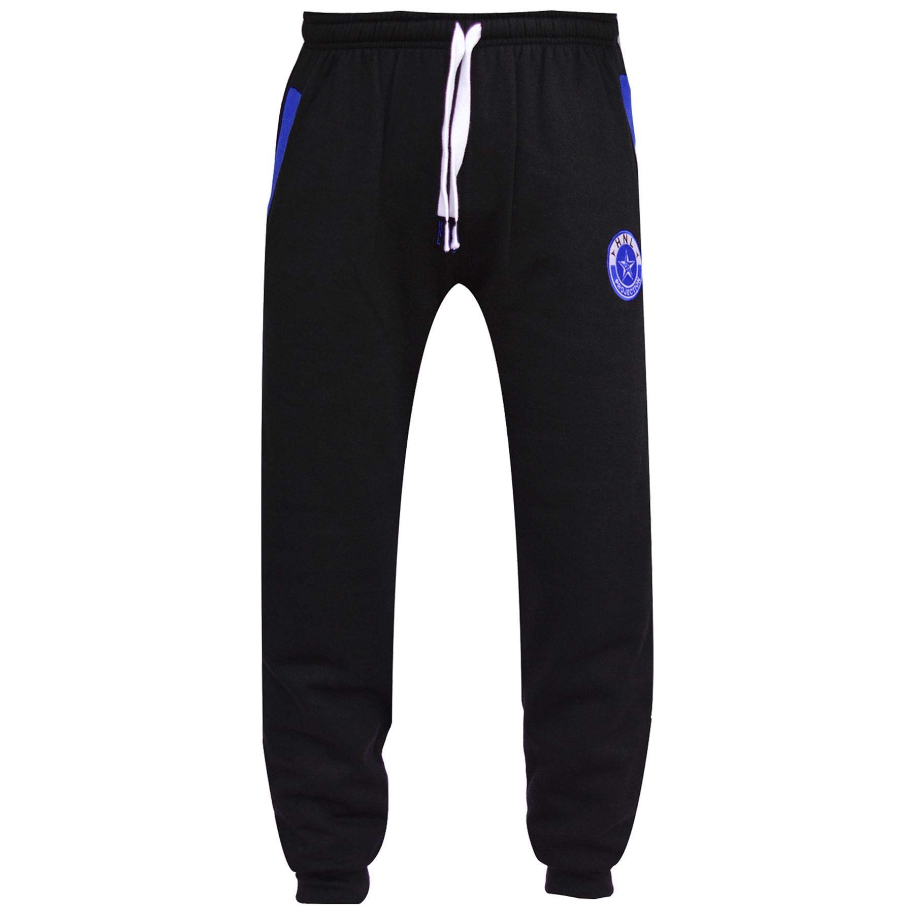 A2Z 4 Kids Dziecięcy chłopięcy dziewczęcy dres HNL projekcja nadruk czarny i królewski niebieski bluza z kapturem i dół dres do joggingu spodnie nowy wiek 7 8 9 10 11 12 13 lat