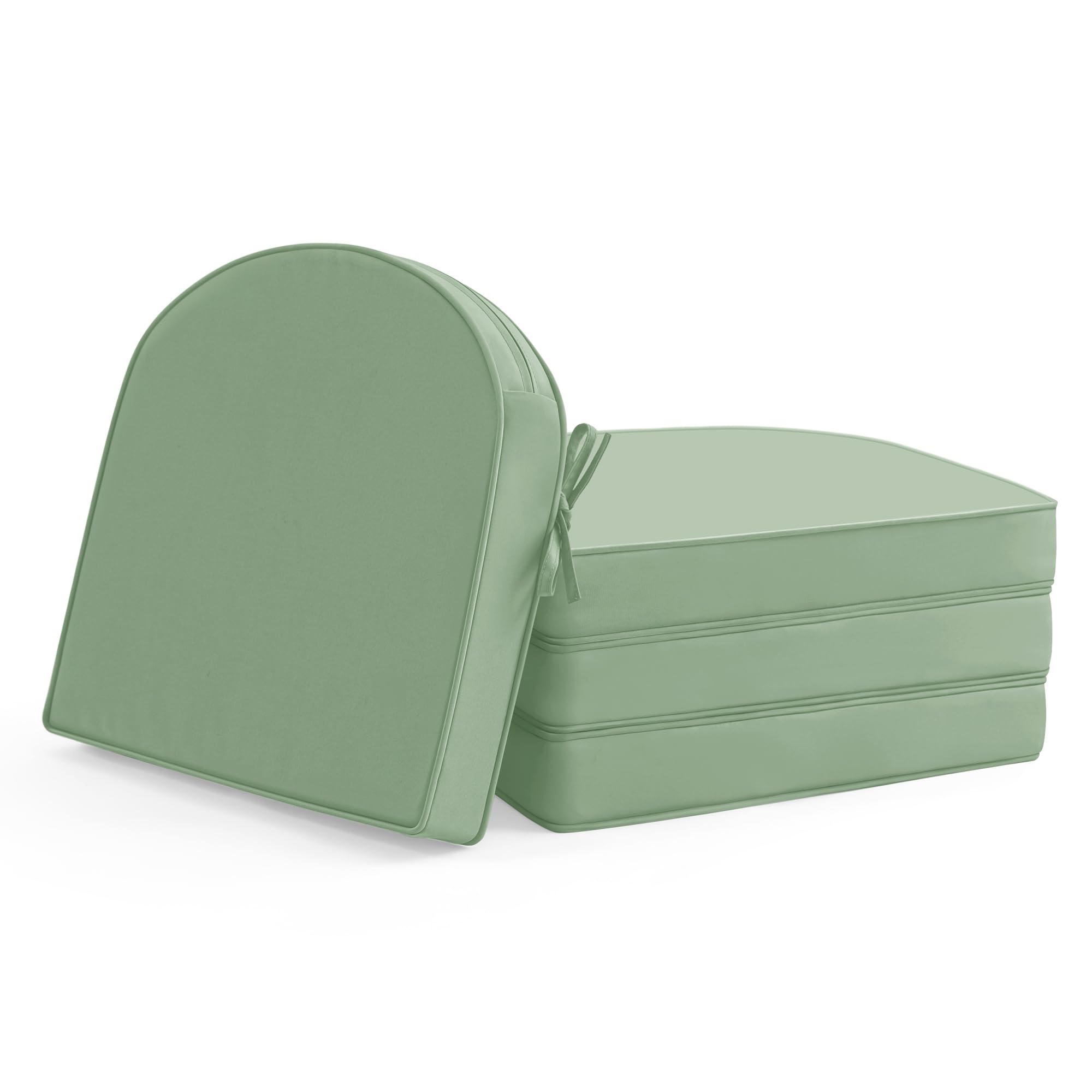 Summsun 4 Pack Round Corner Seat Cushions 18.5x16 Inch Sage Green-image-21
