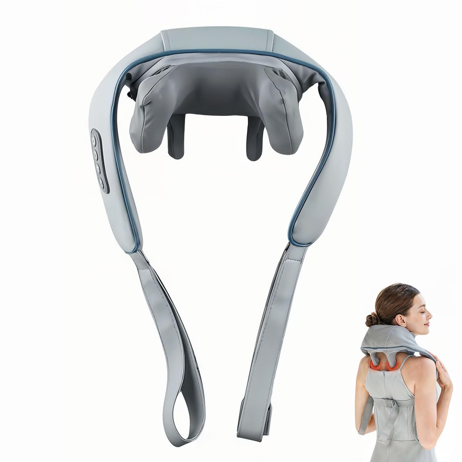 SLOVIC Neck Massager for Cervical Pain | Cervical Massager | Shoulder Massage for Pain Relief with Heating | Electric Wearable Neck Massage for Back, Shoulders, Waist and Legs-image-33