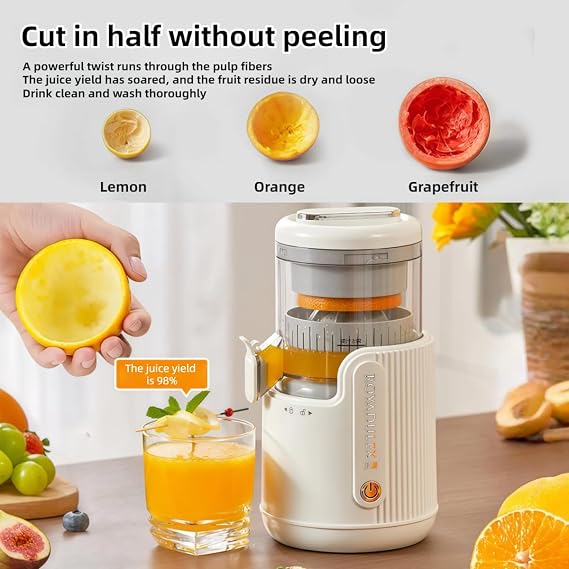 Cold Press Juicer Machine for High Juice Yield,Slow Masticating Juicer,Easy to Clean,Electric Juice Extractor Machine (Red)