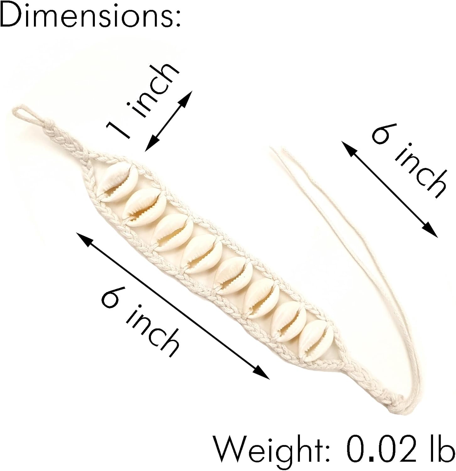 SMOKY QUARTZ Bracelet Cowrie Puka Shell Adjustable Cotton Thread Beach Boho Chic Style for Men and Women - Image 3