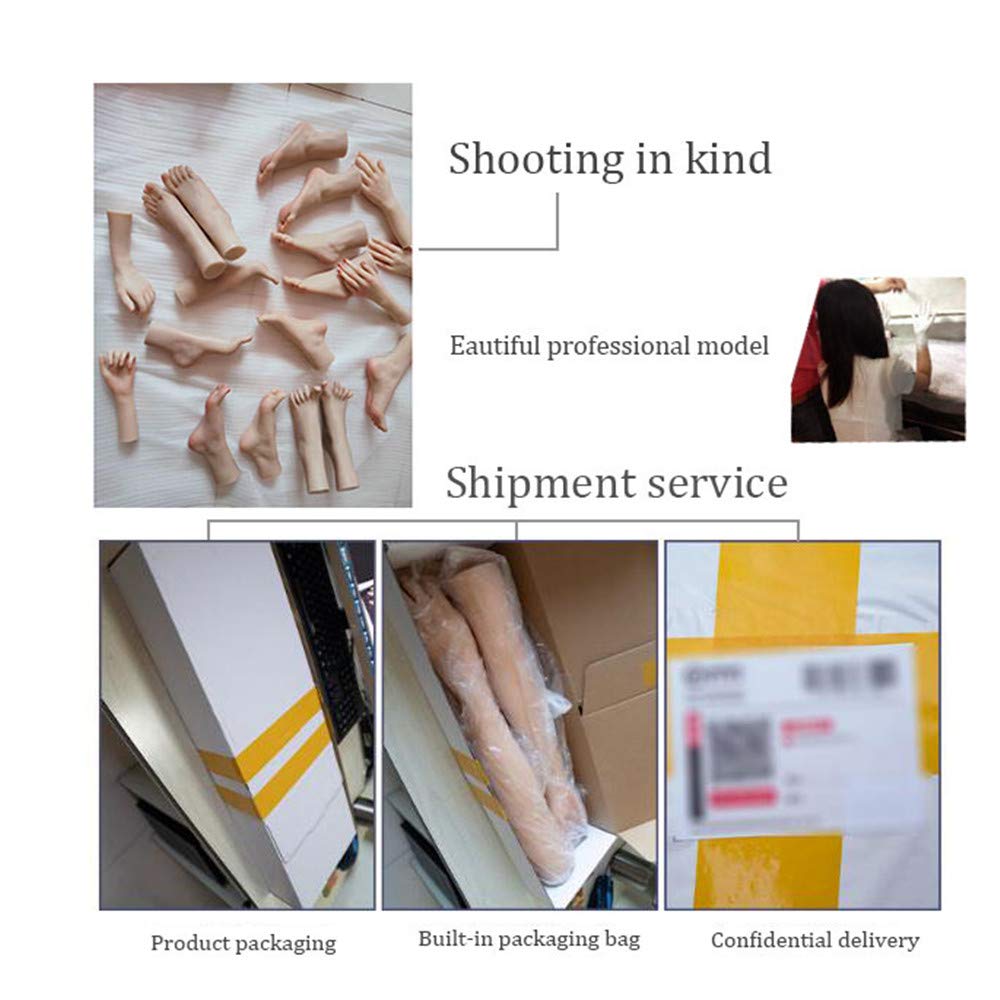 Piedi o Mani in Silicone, Mani morbide per Pratica di Nail Art, Modello di Mano in Silicone Manichino Flessibile in Silicone Morbido Realistico Manichino per Braccialetto ad Anello