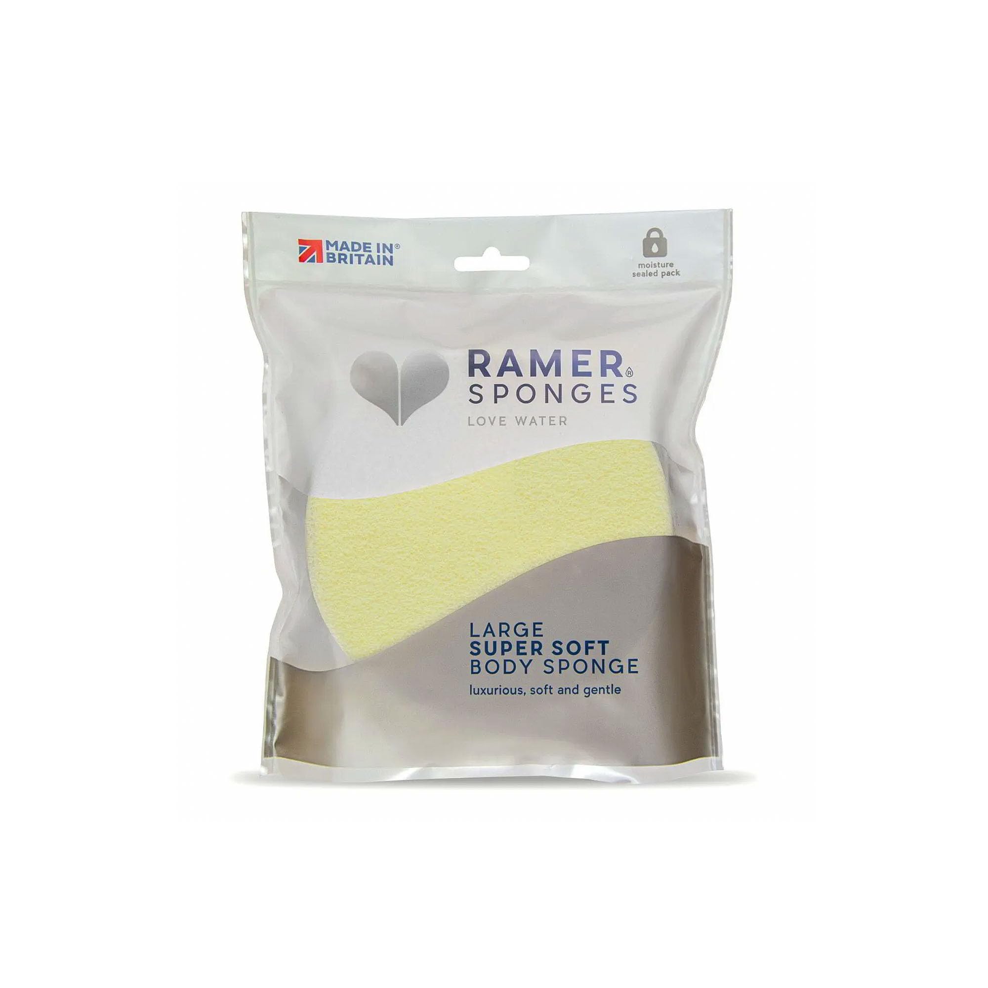 Ramer Bath Sponge - SUPER SOFT BODY SPONGE LARGE (YELLOW)