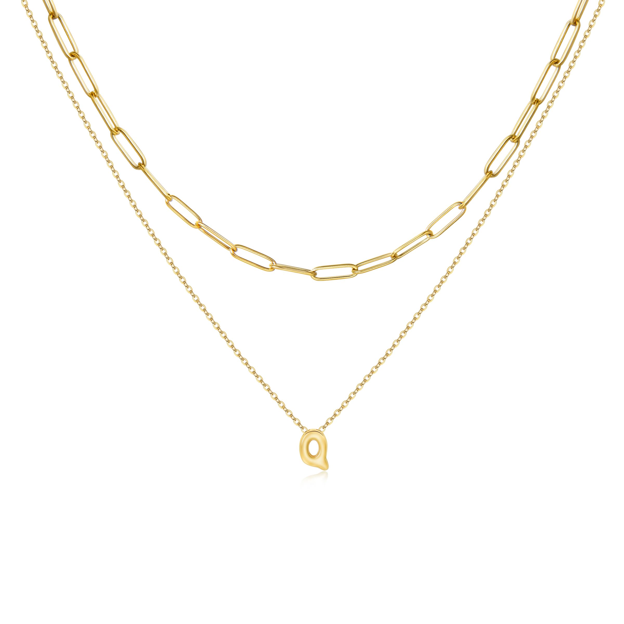 Candyfancy Buchstabe kette Gold Layered Kette mit Buchstaben