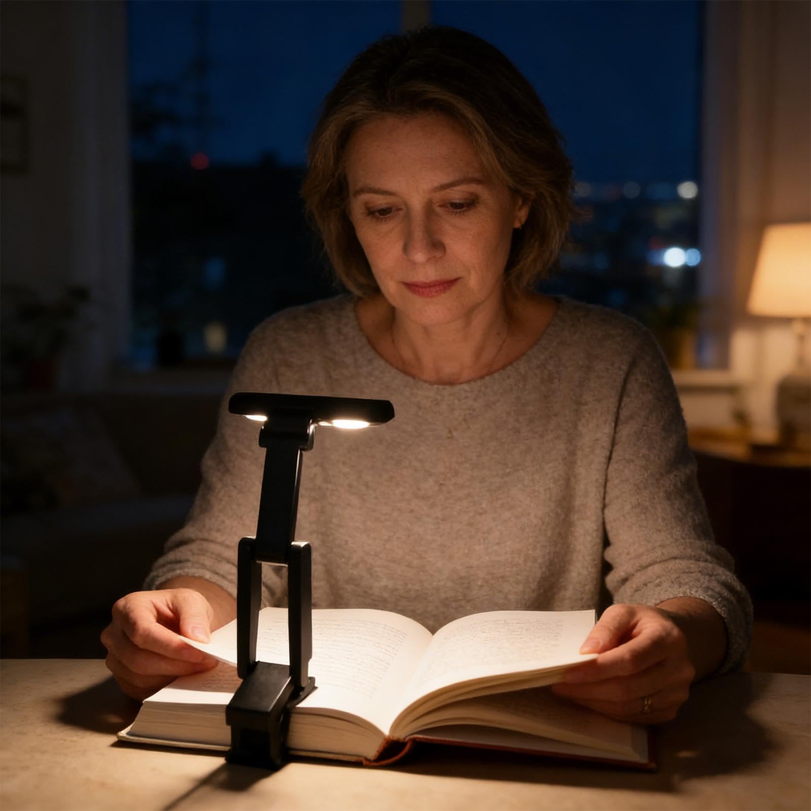 Generico Lampada da Lettura Ricaricabile Pieghevole Portatile con USB