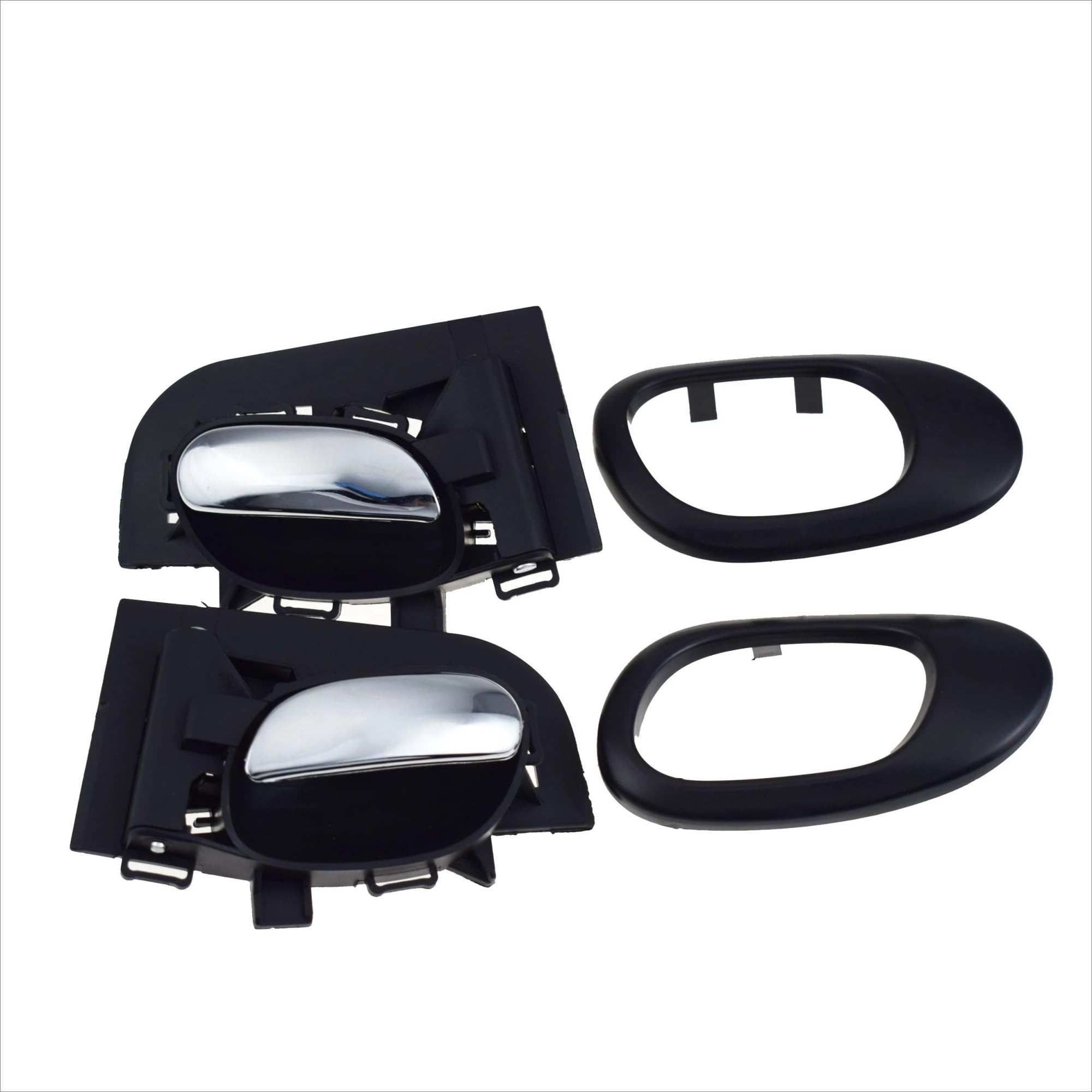 Dtsgcx 4 Pcs Left Right Kit B Car Interior Door Handle Or Frame Bezel Front Rear Left Driver Or Right Passenger For Peugeot 206+ 09-13 207 08-14