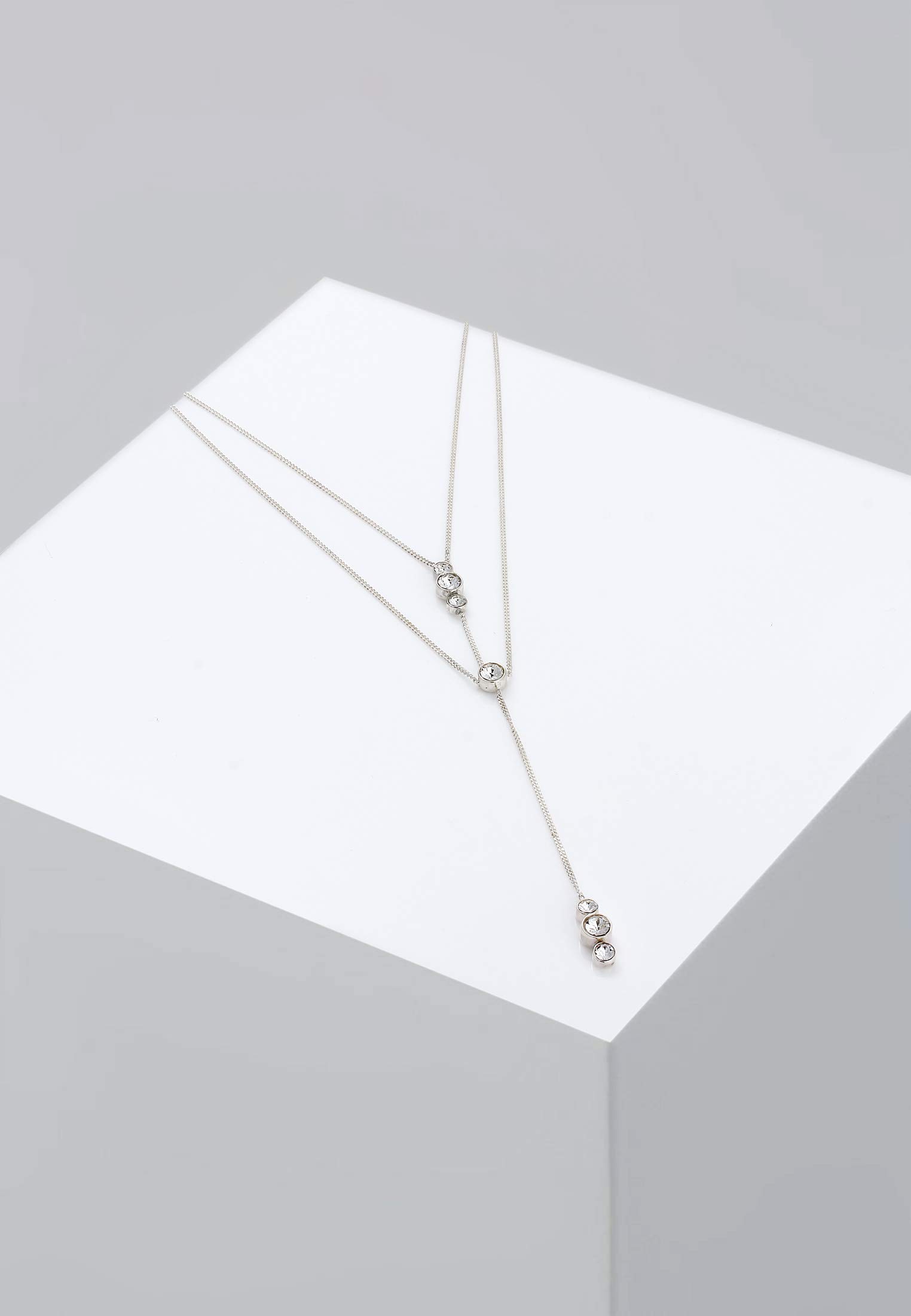 Elli Collar en forma Y de mujer con plata, 45 cm